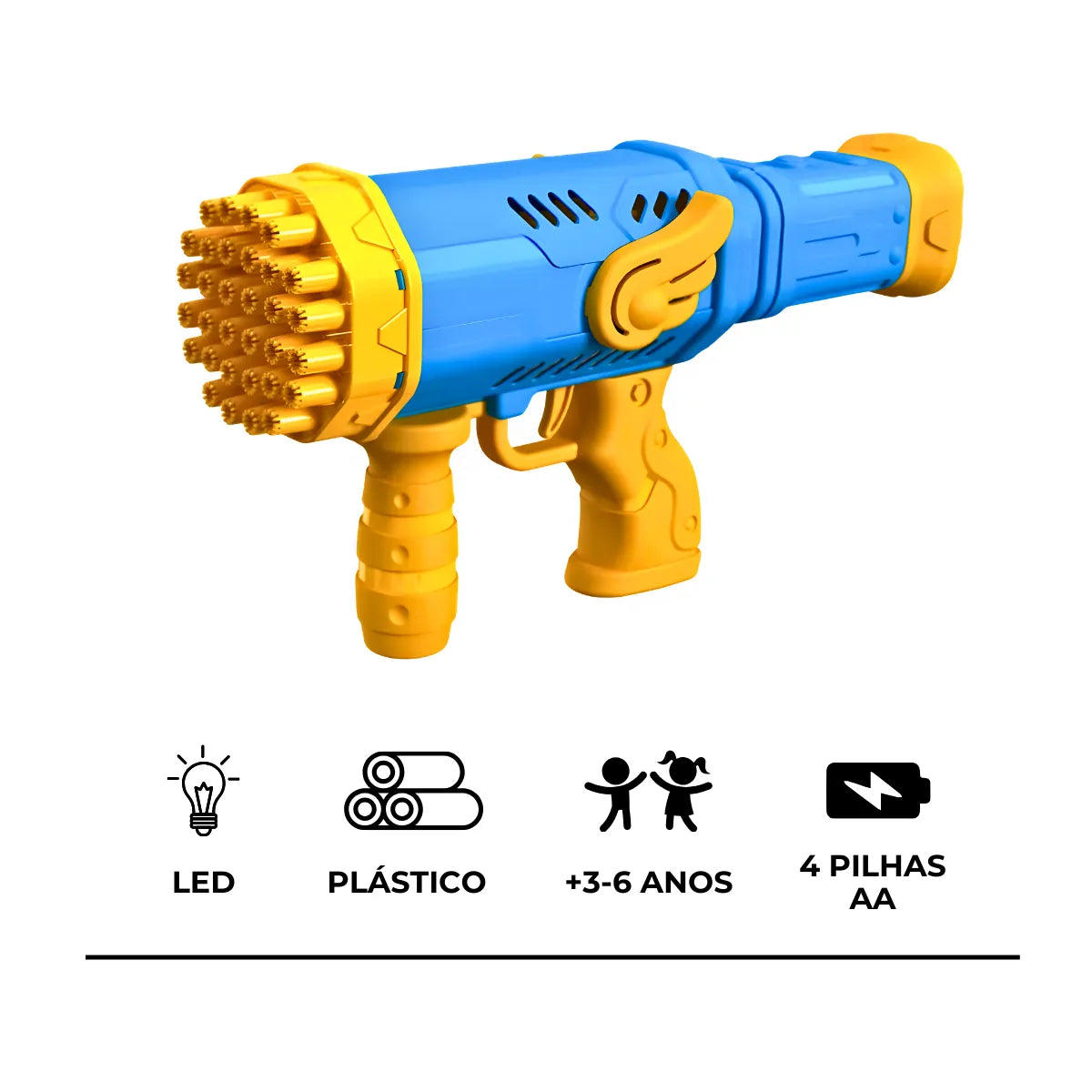Pistola de  Lança Bolha De Sabão Automática