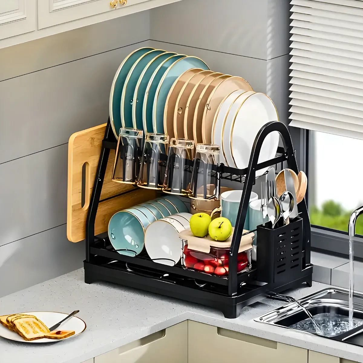 Escorredor e Organizador De Louças Inox