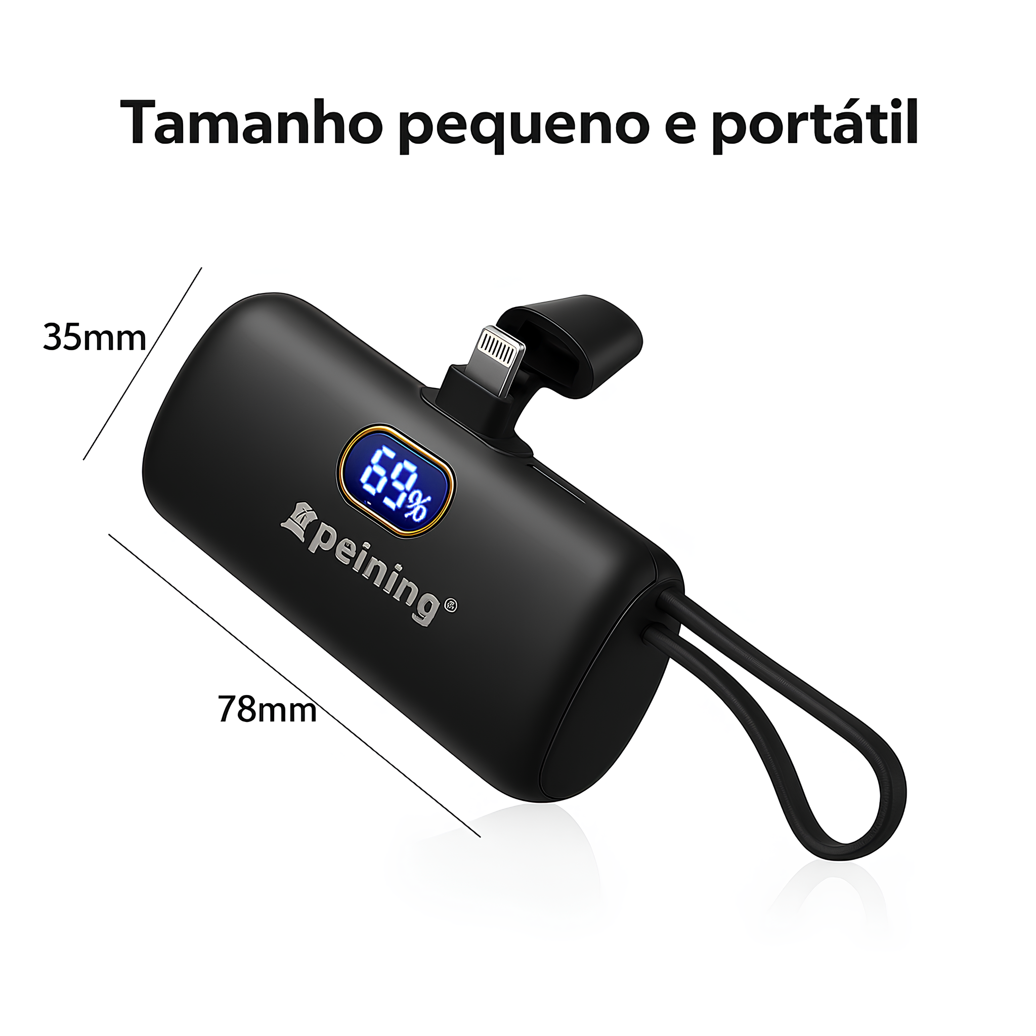 Mini Carregador Portátil Power Bank 5000mAh