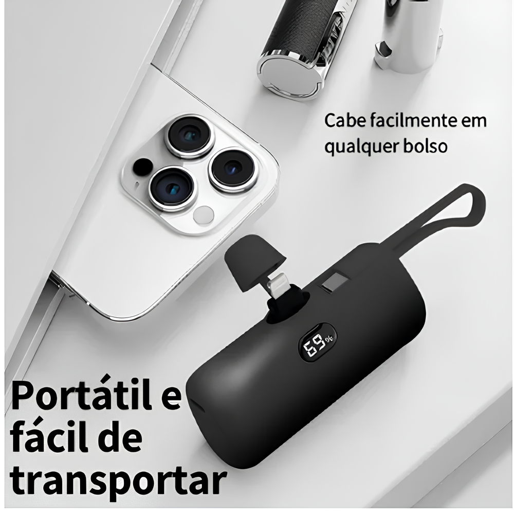 Mini Carregador Portátil Power Bank 5000mAh