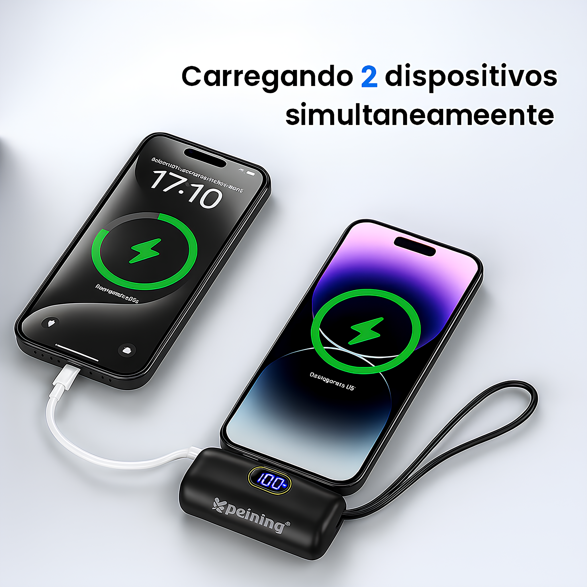 Mini Carregador Portátil Power Bank 5000mAh